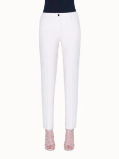 AKRIS Pants In Double Face Stretch Cotton Silk