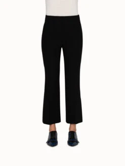 AKRIS Cropped Flared Double Face Wool Pants