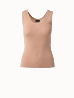 AKRIS Ribbed Sea Island Cotton Tank