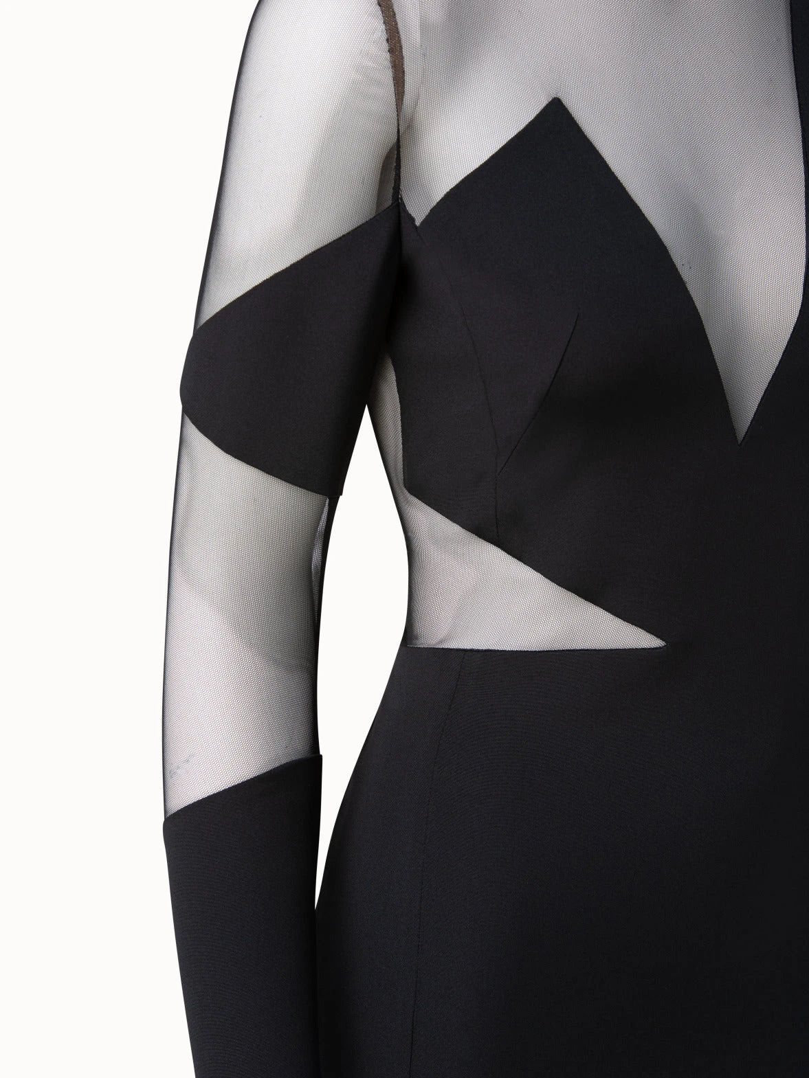 AKRIS Semi-Sheer Cutout Silk Crêpe Sheath Dress - Image 5