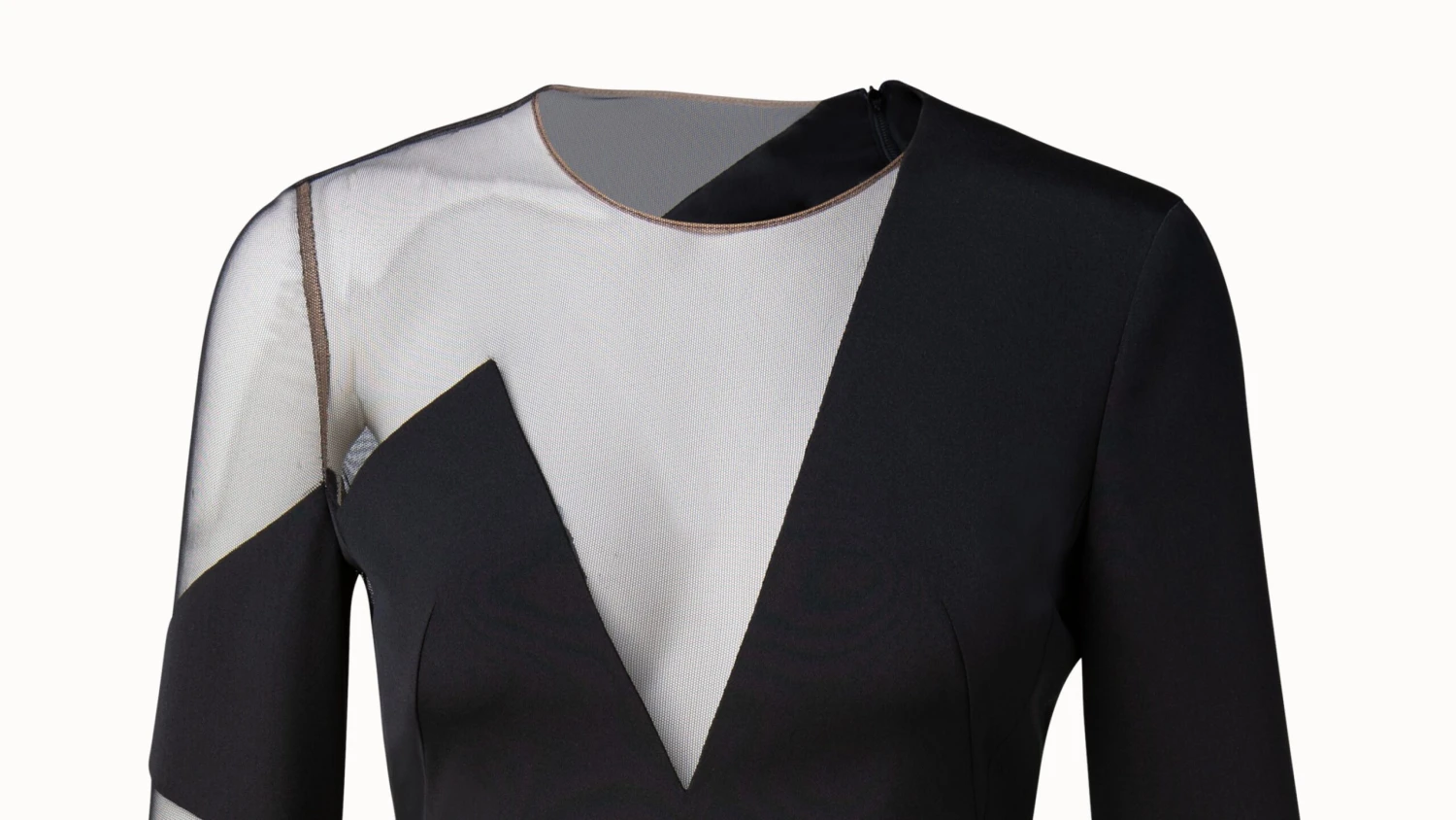 AKRIS Semi-Sheer Cutout Silk Crêpe Sheath Dress - Image 3