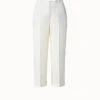 AKRIS Cropped Linen Wool Double Face Pants