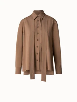 AKRIS Poplin Blouse With A-line Back