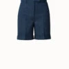 AKRIS Florentina Cotton Denim Shorts