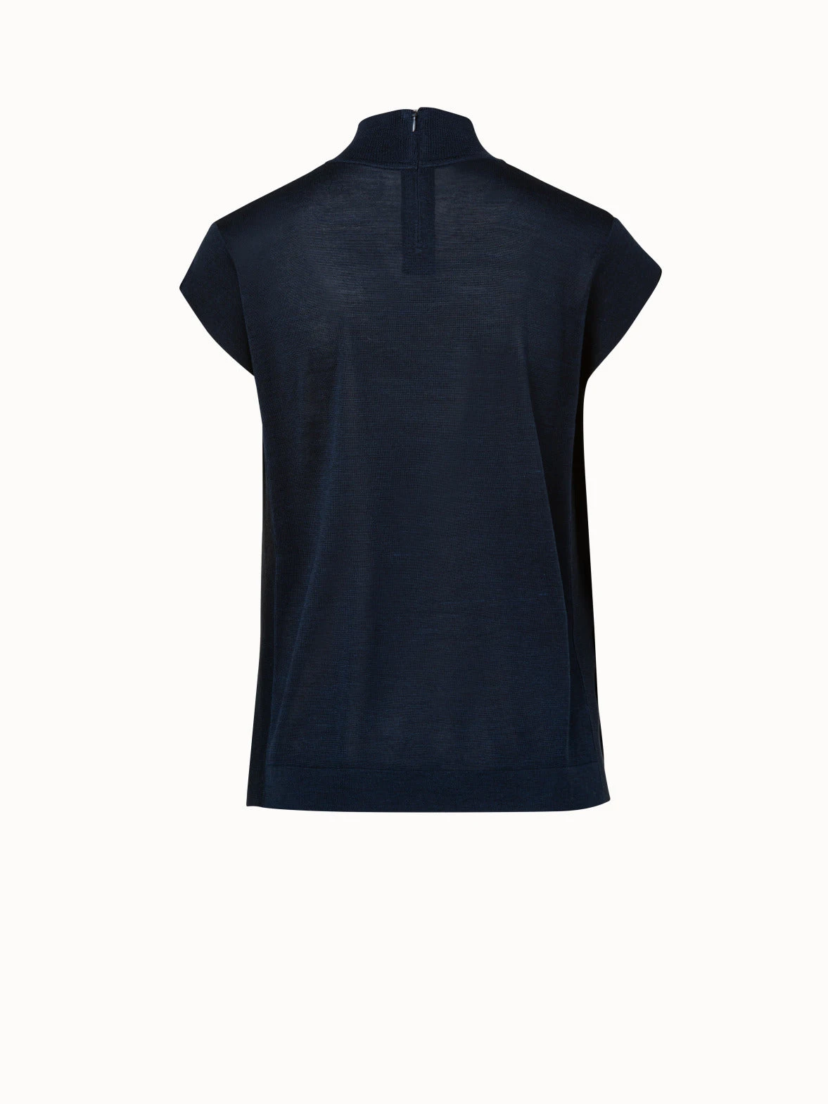 AKRIS Knit Capsleeve Tunic With Silk Front - Image 2
