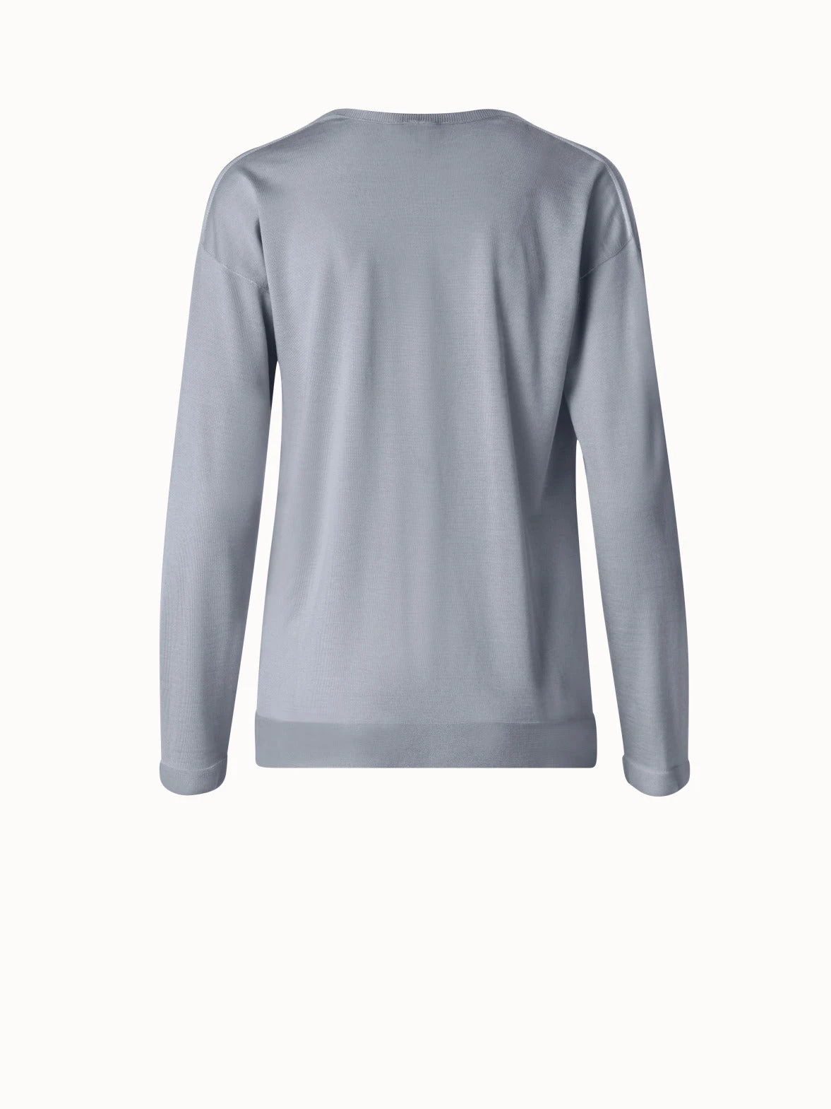 AKRIS Cashmere Silk Fine Gauge V-neck Knit - Image 3