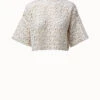 AKRIS Short Top In Infinite Wool Embroidery