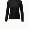 AKRIS Fine Gauge Cashmere Silk Pullover
