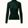 AKRIS Cashmere Silk Fine Rib Mockneck