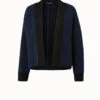 AKRIS Two Tone Trapezoid Stitch Cardigan