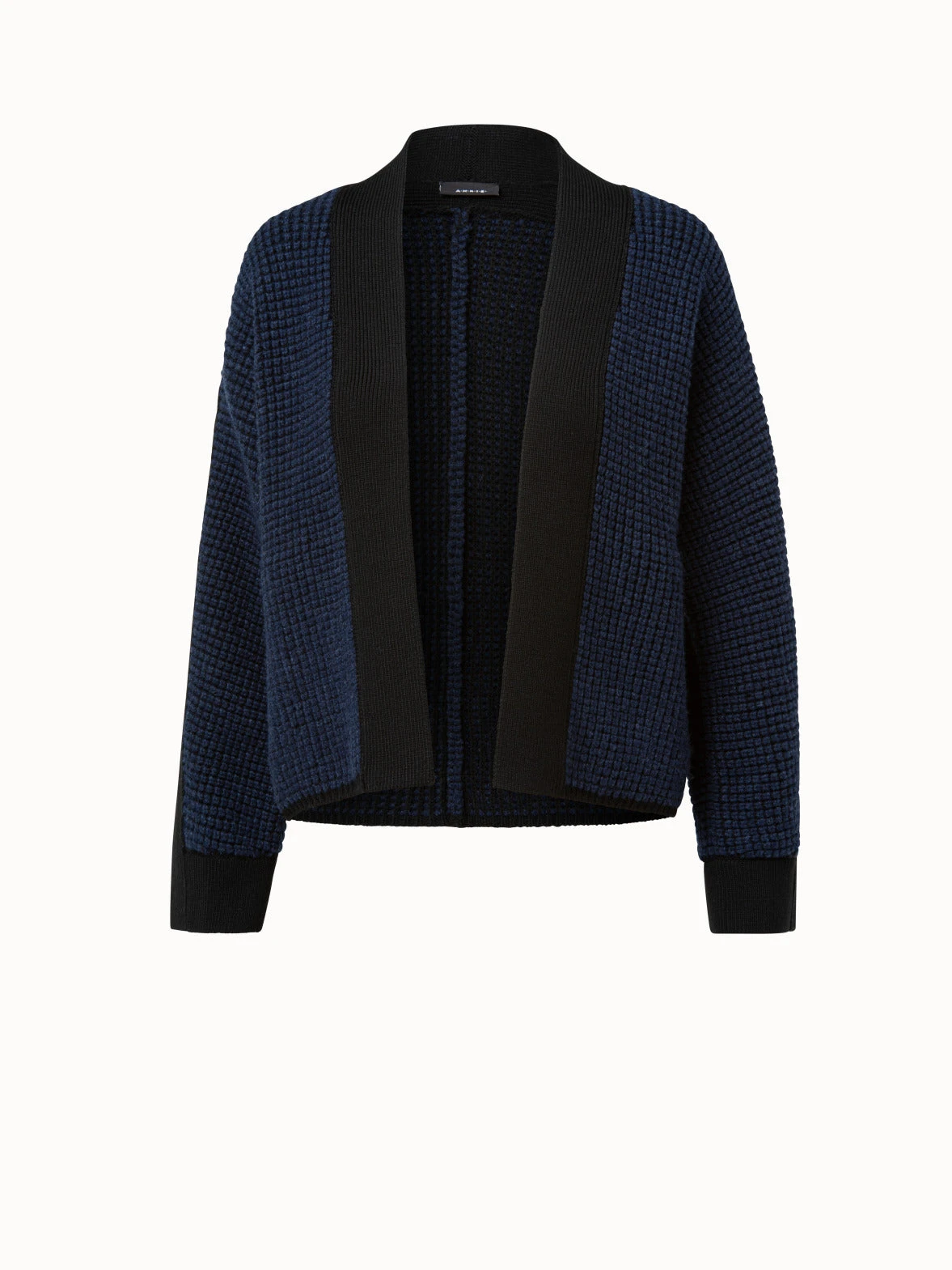 AKRIS Two Tone Trapezoid Stitch Cardigan