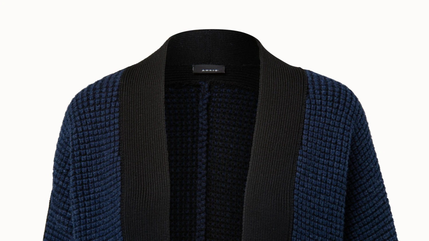 AKRIS Two Tone Trapezoid Stitch Cardigan - Image 3