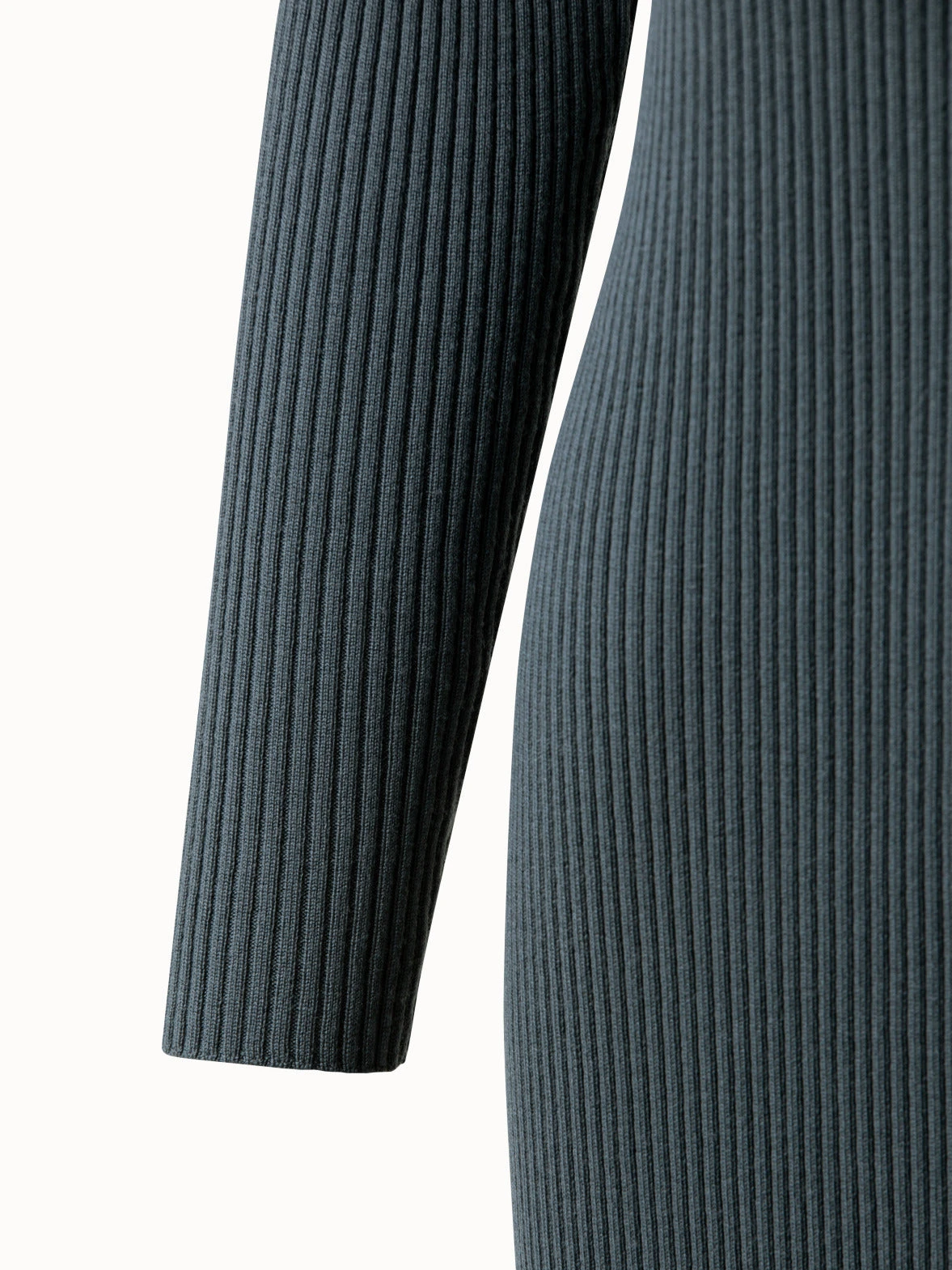 AKRIS Long Wool Rib Knit Cardigan - Image 6