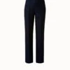 AKRIS Straight Led Wool Lurex Pant