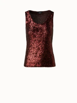 AKRIS Sequins On Jersey Tank