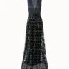 AKRIS Mixed Trapezoid Embroidery Gown