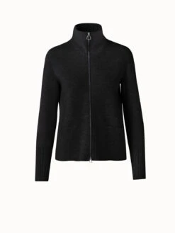 AKRIS Cashmere Silk Knit Zip Cardigan