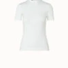 AKRIS Cotton Ribbed Jersey Top