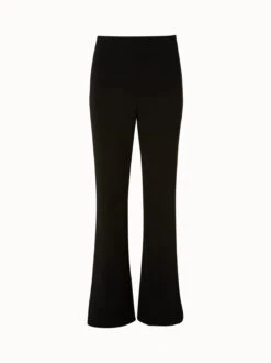 AKRIS High Waist Wool Double-Face Bootcut Pants