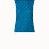 AKRIS Sleeveless Structured Trapezoid Knit Top