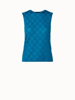 AKRIS Sleeveless Structured Trapezoid Knit Top