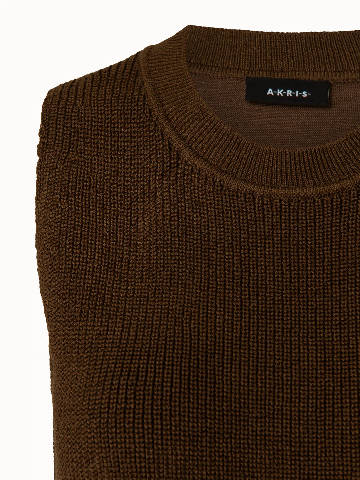 AKRIS Sleeveless Silk Stretch And Linen Short Knit Top - Image 5