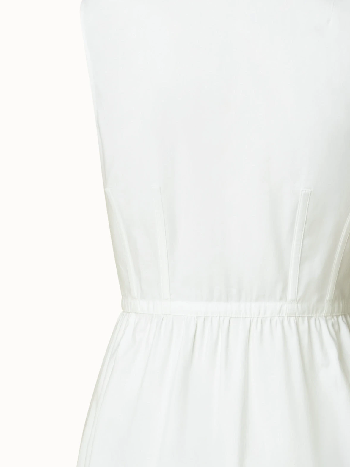 AKRIS Cotton Stretch Poplin Sleeveless Shirt Dress With Apron Detail - Image 6