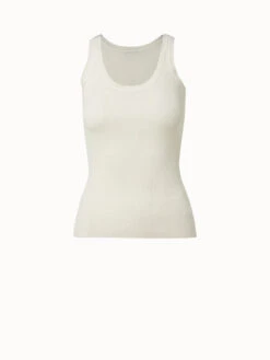 AKRIS Silk Cotton Seamless Rib Knit Top