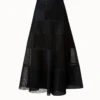 AKRIS Techno Grid Patchwork Maxi Skirt