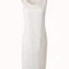AKRIS Cotton Broderie Anglaise Patchwork Sheath Dress