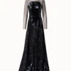 AKRIS Sequins Apron Bodice Gown