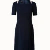 AKRIS Wool Double-Face Apron Sheath Dress