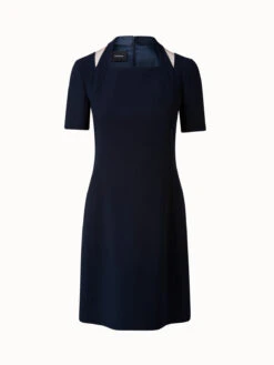 AKRIS Wool Double-Face Apron Sheath Dress