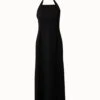 AKRIS Wool Double-Face Apron Midi Dress