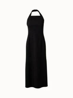 AKRIS Wool Double-Face Apron Midi Dress