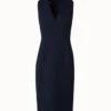 AKRIS Wool Crêpe Double-Face Sheath Dress