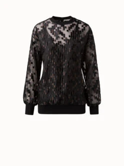 AKRIS Tulle Pullover With The Order Of Things Embroidery