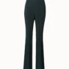 AKRIS Silk Goergette Pants With Double-Layer Bootcut Leg With Slits