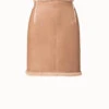 AKRIS Reversible Shearling Short Skirt