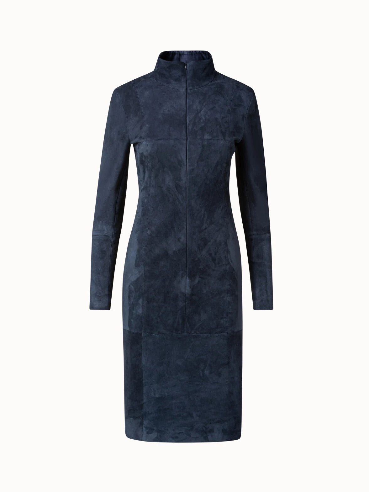 AKRIS Lamb Stretch Suede Sheath Dress