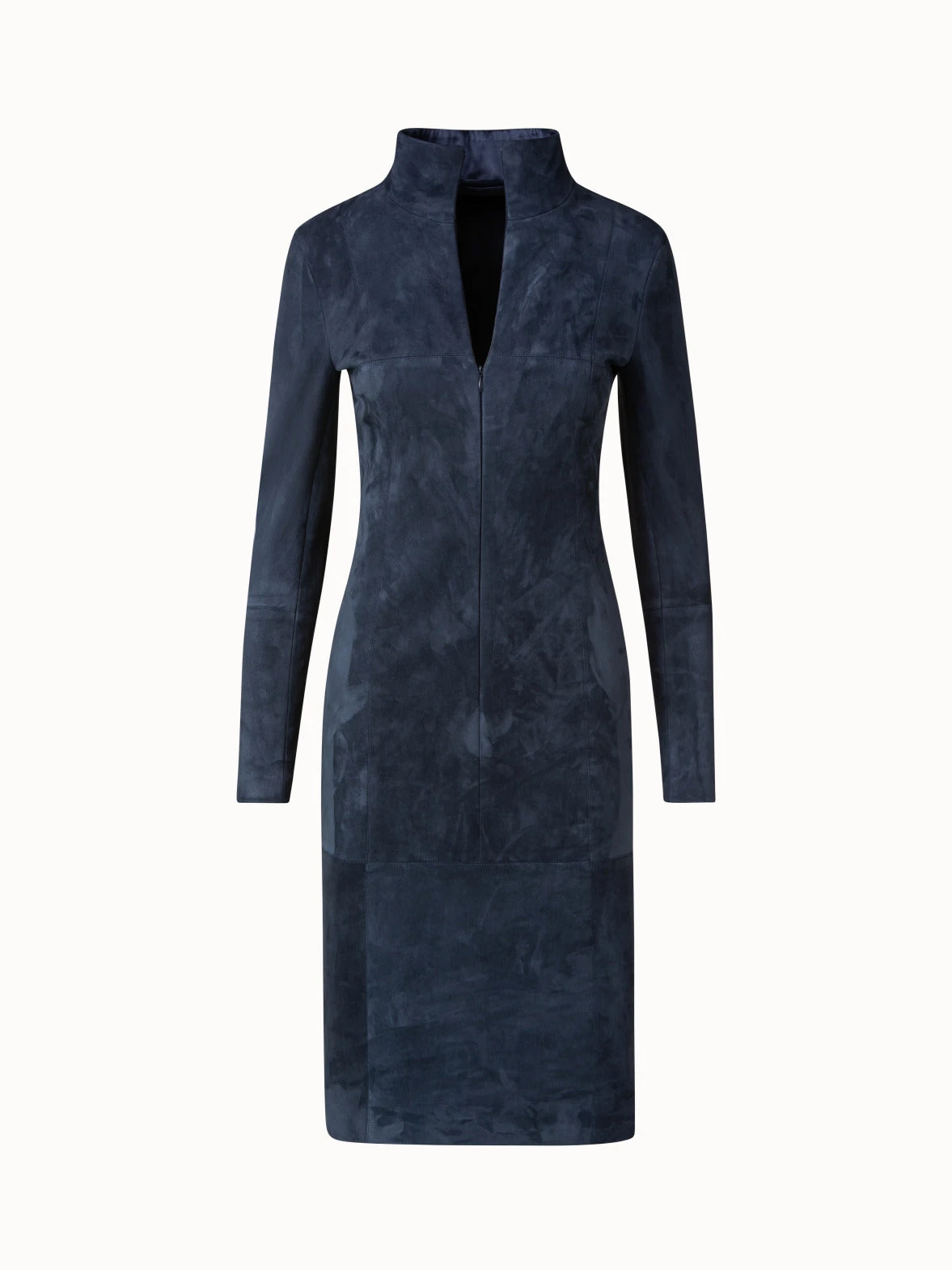 AKRIS Lamb Stretch Suede Sheath Dress - Image 3