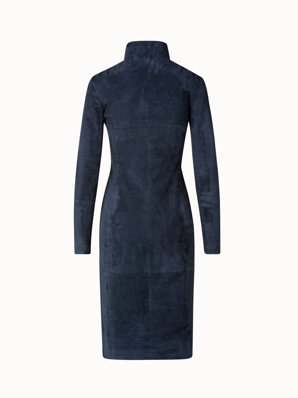 AKRIS Lamb Stretch Suede Sheath Dress - Image 2