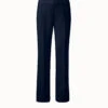 AKRIS Wool Double-Face Straight Leg Pants