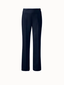 AKRIS Wool Double-Face Straight Leg Pants