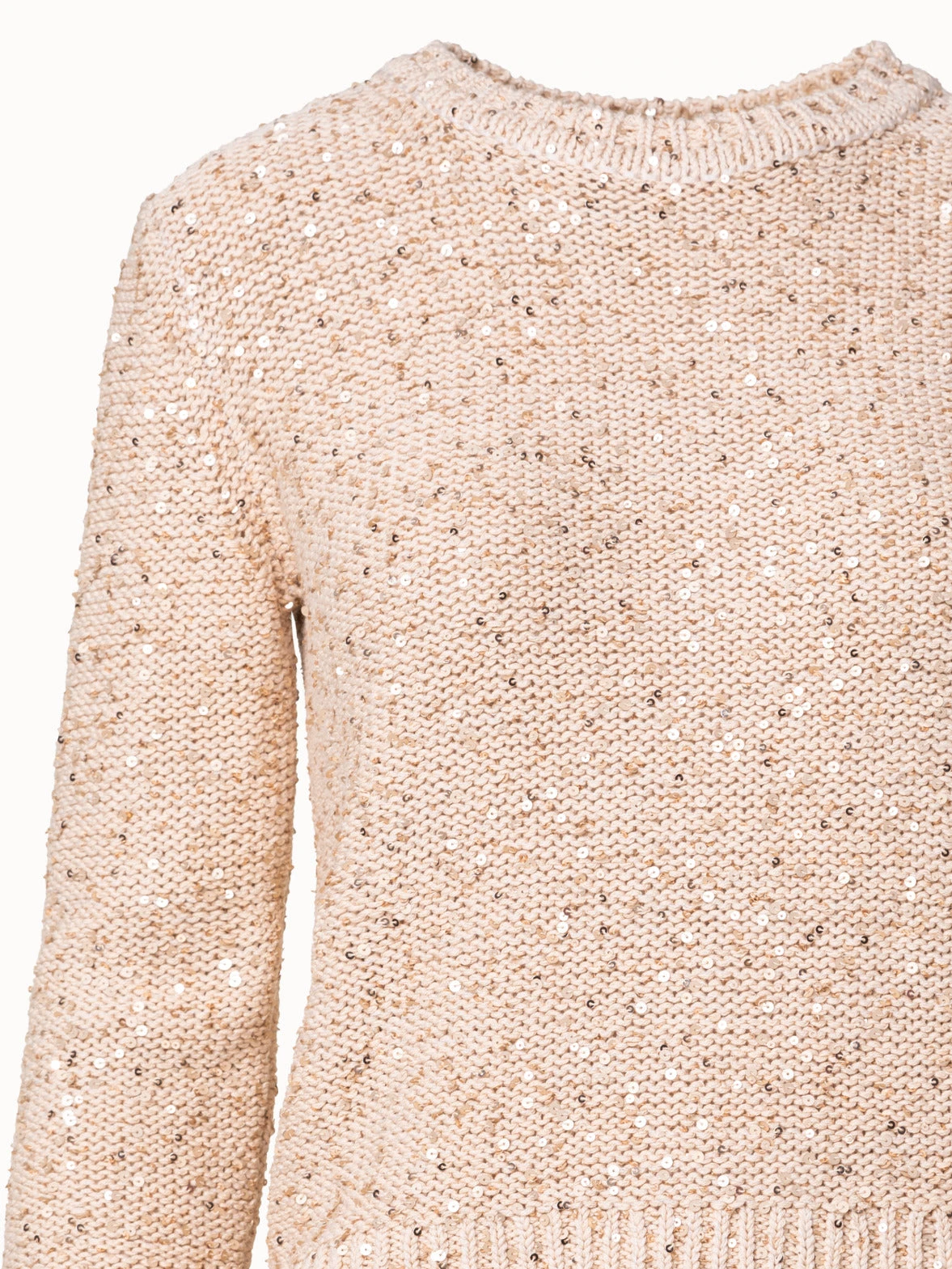 AKRIS Linen Blend Pullover With Fine Sequins - Image 3