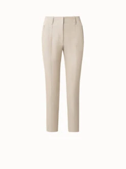 AKRIS Cotton Silk Double-Face Slim Pants