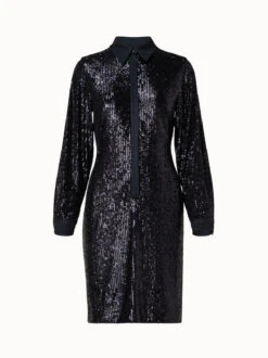 AKRIS Sequins Shirt Dress