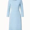AKRIS Wool Stretch Double-Face A-Line Dress