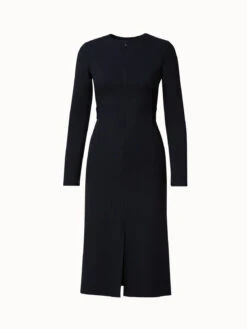 AKRIS Wool Double-Face Midi Dress
