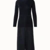 AKRIS Wool Silk Lurex Stretch Knit Dress